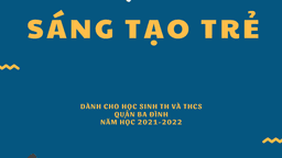 Kế hoạch tổ chức Cuộc thi “Sáng tạo trẻ”  dành cho học sinh cấp Tiểu học và THCS quận Ba Đình năm học 2021-2022
