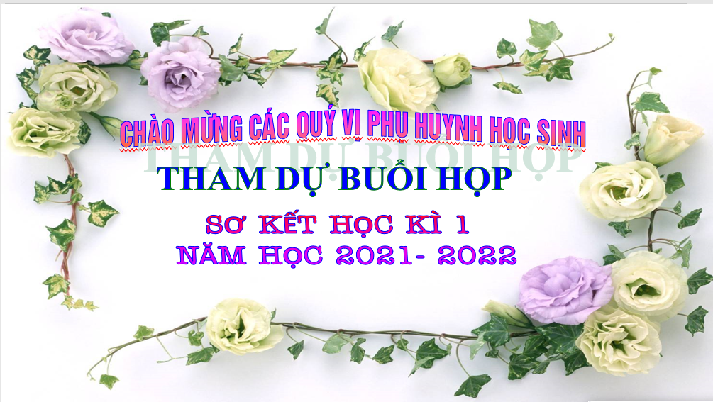 Trường TH Phan Chu Trinh tổ chức Họp PHHS cuối học kì 1.