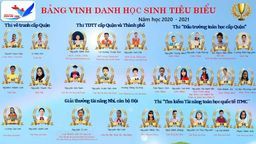 Vinh danh những học sinh tiêu biểu của trường Tiểu học Phan Chu Trinh - Năm học 2020 – 2021