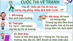 Liên Đội trường TH Phan Chu Trinh phát động cuộc thi vẽ tranh với chủ đề “Thiếu nhi Thủ đô tích cực hưởng ứng phòng chống dịch bệnh Covid-19”