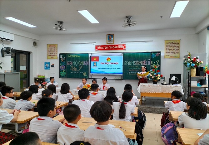 Chi đội 5C tổ chức thành công Đại hội chi đội mẫu Năm học 2022 - 2023