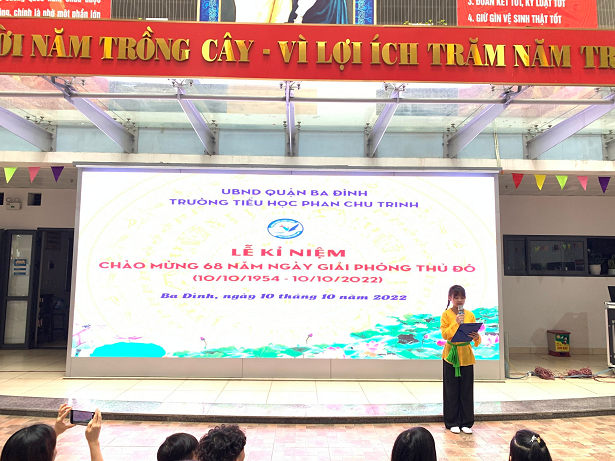 Trường TH Phan Chu Trinh chào mừng kỉ niệm 68 năm ngày Giải phóng Thủ đô 10-10 (10/10/1954 - 10/10/2022)