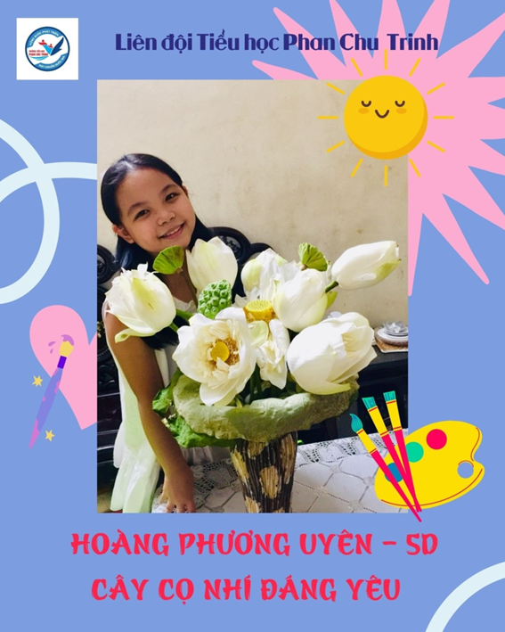 Hoàng Phương Uyên - “cây cọ nhí” của Liên đội TH Phan Chu Trinh  trong cuộc thi “Hà Nội trong em”