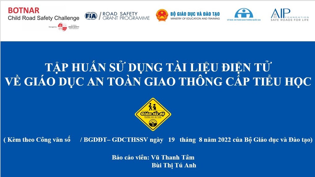 Trường Tiểu học Phan Chu Trinh tham gia tập huấn “Tài liệu điện tử giáo dục an toàn giao thông”