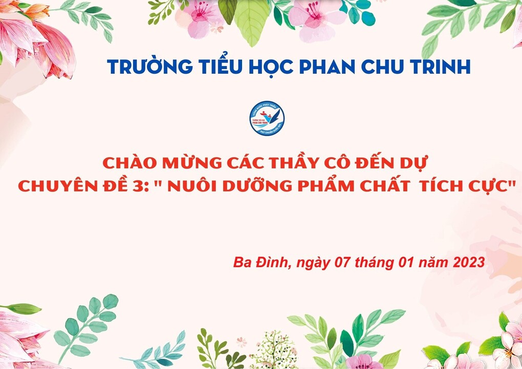 Trường Tiểu học Phan Chu Trinh với Chuyên đề 3 của Dự án  Trường học Hạnh phúc