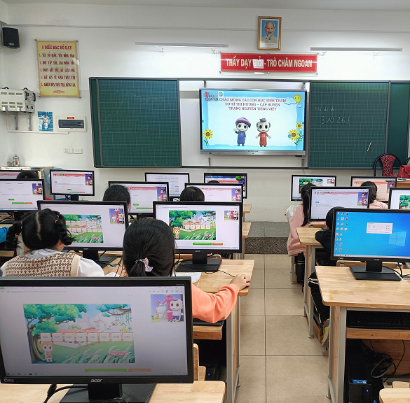 Học sinh Trường Tiểu học Phan Chu Trinh hoàn thành vòng thi Hương - Trạng Nguyên Tiếng Việt - cấp quận  Năm học 2022 - 2023