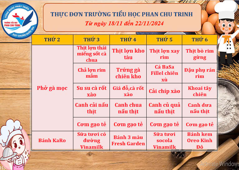 Đón xem thực đơn tuần mới nhé các bạn nhỏ!