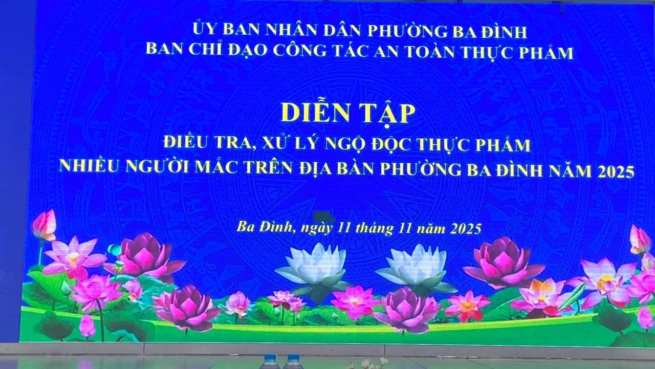 Trường TH Phan Chu Trinh tham dự diễn tập xử lý ngộ độc thực phẩm năm 2025