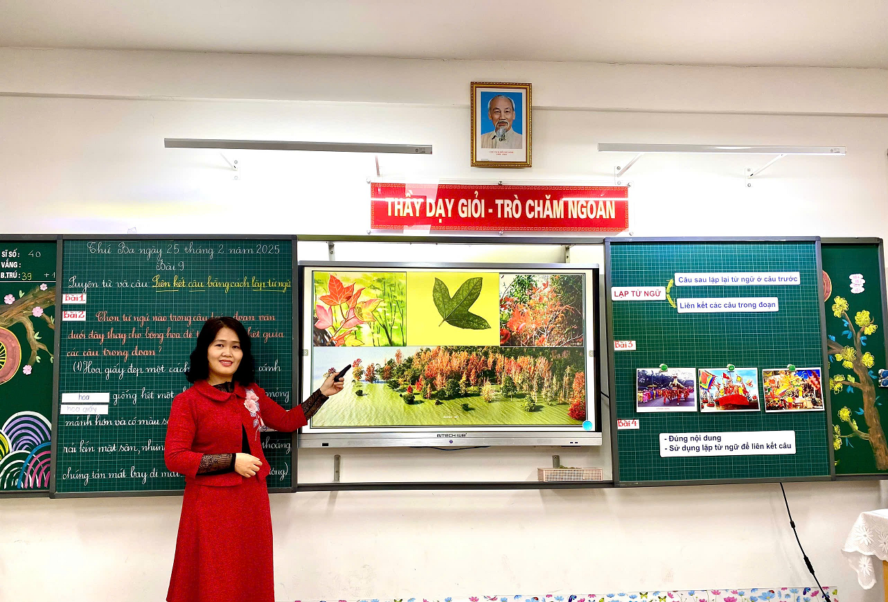 Nô nức ngày Hội giảng mừng Đảng mừng Xuân Tiết dạy Chuyên đề Tiếng Việt của cô trò Lớp 5D