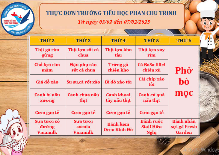 Trở lại với những bữa trưa ngon miệng ở trường trong không khí ngày xuân!