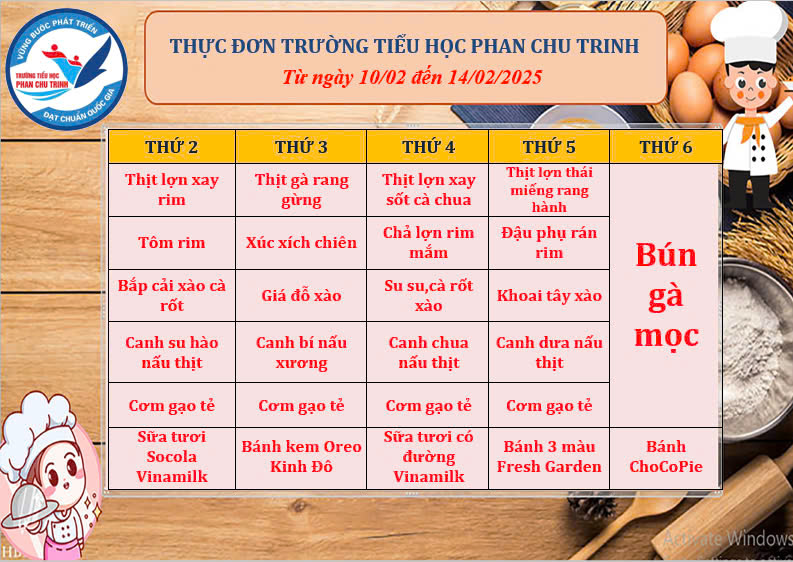 Bữa trưa tuần này có gì nào?