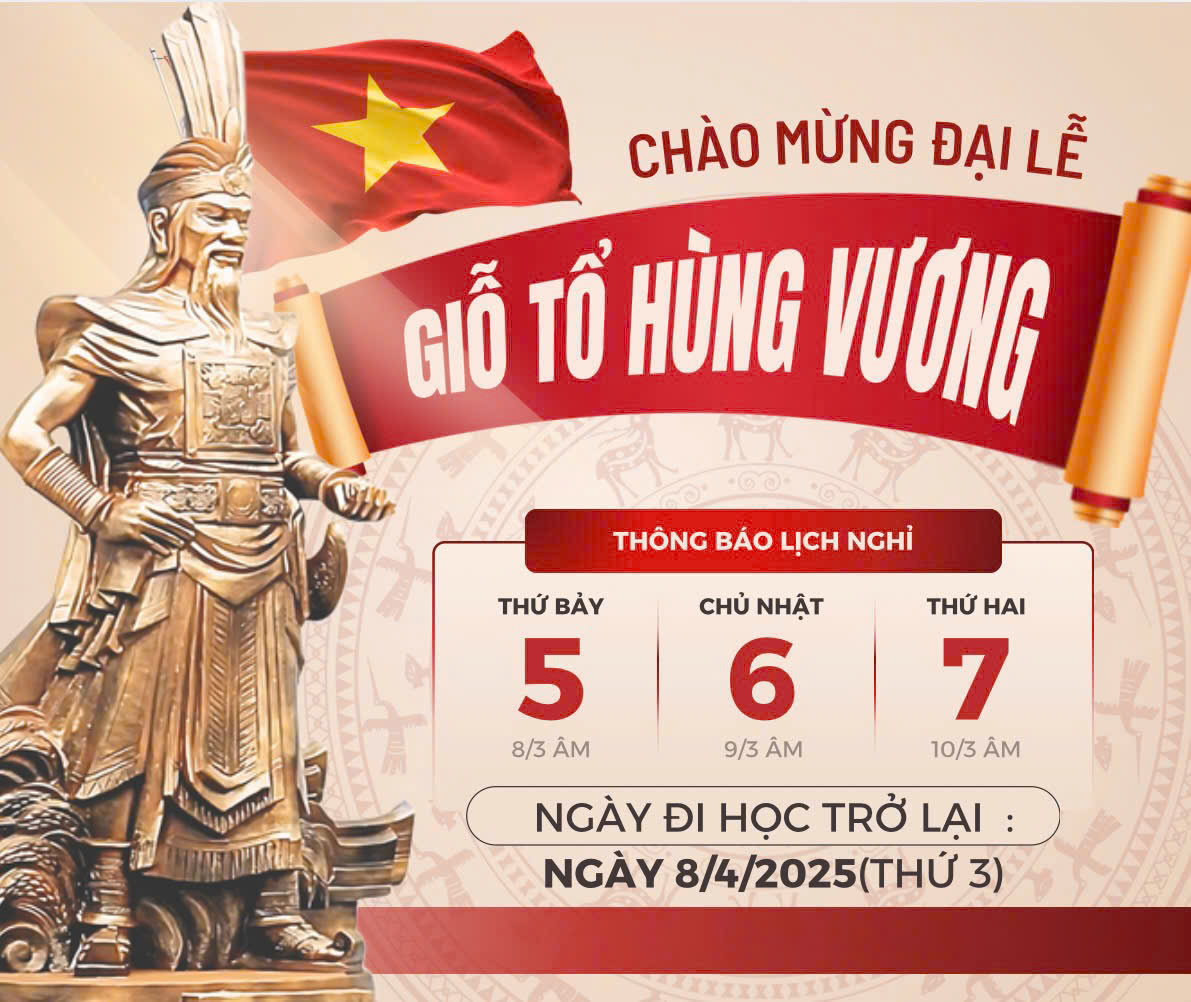 Lịch nghỉ Lễ Giỗ Tổ Hùng Vương