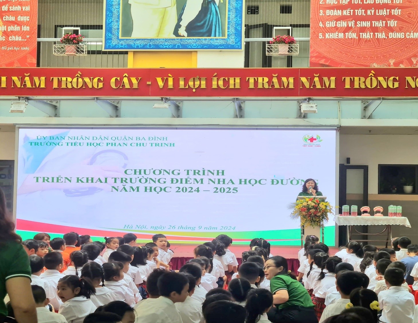 Trường Tiểu học Phan Chu Trinh triển khai chương trình  Trường điểm Nha học đường năm học 2024 - 2025