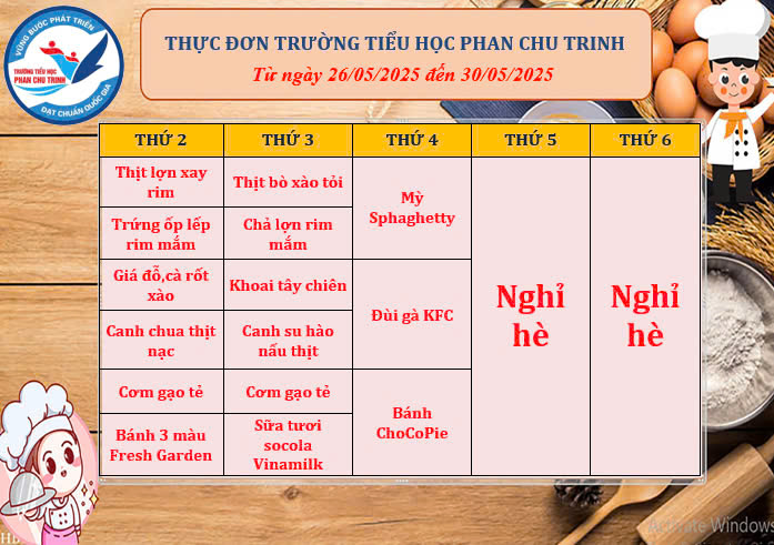 Thực đơn tuần mới - Chào mùa hè rực rỡ!