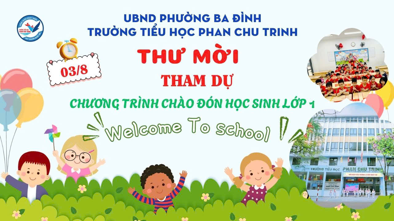 Thư mời tham dự chương trình chào đón học sinh lớp 1