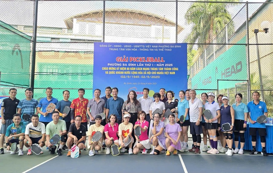 Sôi nổi giải giao lưu pickleball phường Ba Đình lần thứ nhất – 2025