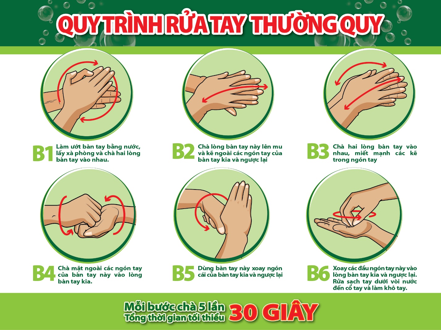 Rửa tay bằng xà phòng giảm nguy cơ mắc bệnh truyền nhiễm